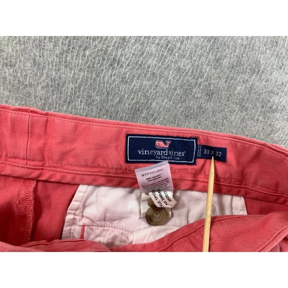 Vineyard Vines Cotton‎ Blend BREAKER Chino Pants (Men's 33x32) Jetty Red